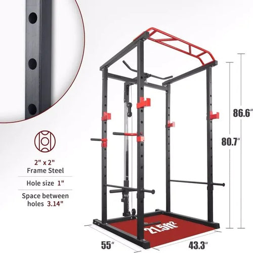 Home Gym Sets Multi-functional Power Cage, Home Adjustable Pull up Squat Rack